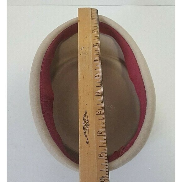 Lancaster Vintage 100% Wool Hat Women Made in USA Beige Woman - Picture 5 of 12